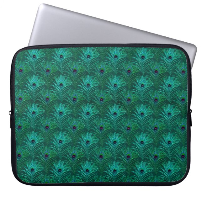 Housse Pour Ordinateur Portable Motif Peacock turquoise (Devant)