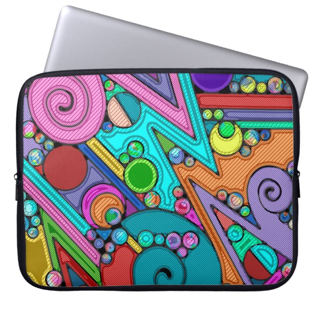 Housse Pour Ordinateur Portable Motif Peint À La Main Et Numériquement Art 12 (Devant)