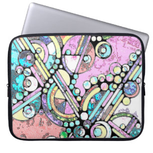 Housse Pour Ordinateur Portable Motif Peint À La Main Et Numériquement Art 17