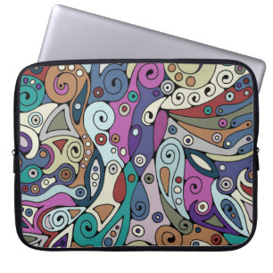 Housse Pour Ordinateur Portable Motif Peint À La Main Et Numériquement Art 8