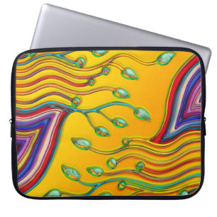 Housse Pour Ordinateur Portable Motif Peint À La Main Et Numériquement Art 9