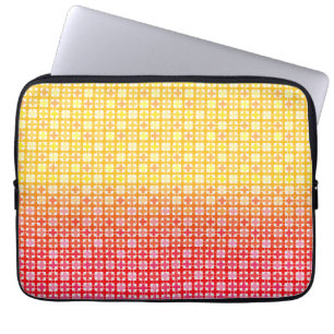 Housse Pour Ordinateur Portable Motif plaid dégradé jaune rouge