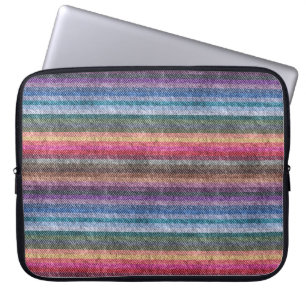 Housse Pour Ordinateur Portable Motif Rainbow Denim