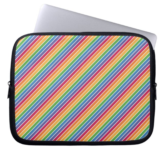 Housse Pour Ordinateur Portable Motif Rainbow Stripes (Devant)