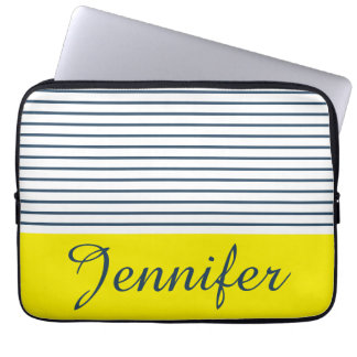 Housse Pour Ordinateur Portable Motif rayé moderne