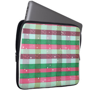 Housse Pour Ordinateur Portable Motif rayures de Noël classique
