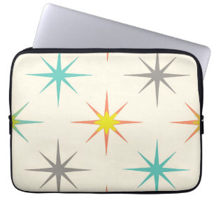 Housse Pour Ordinateur Portable Motif Rétro Starburst Milieu de Siècle