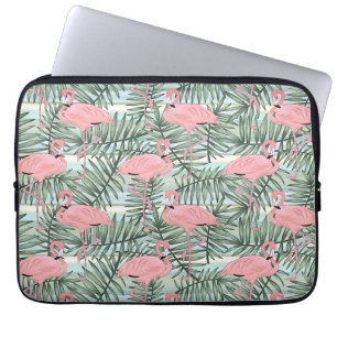 Housse Pour Ordinateur Portable Motif rose mignon de feuilles de palmier de