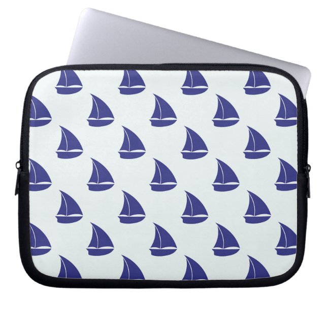 Housse Pour Ordinateur Portable Motif Royal Blue Sailboat (Devant)