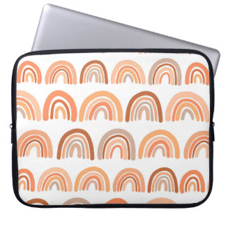 Housse Pour Ordinateur Portable Motif sans couture avec arc-en-ciel. Texture dessi