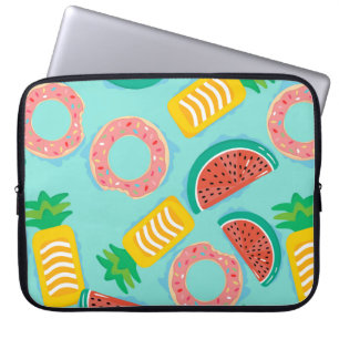 Housse Pour Ordinateur Portable Motif sans couture avec chars dans la piscine. Ana