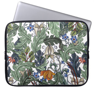 Housse Pour Ordinateur Portable Motif sans couture avec fleurs dans le style art d