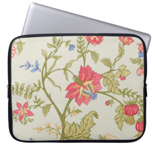 Housse Pour Ordinateur Portable Motif sans couture avec fleurs décoratives stylisé