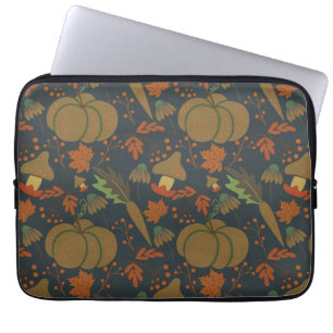Housse Pour Ordinateur Portable Motif sans couture Citrouille et carotte arrière -