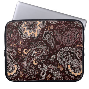Housse Pour Ordinateur Portable Motif sans couture colorée en cachemire. Vintag