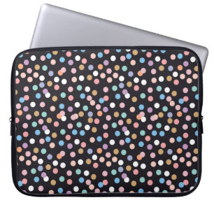 Housse Pour Ordinateur Portable Motif sans couture de confetti de fête, arrière -