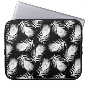 Housse Pour Ordinateur Portable Motif sans couture décorative avec beau paon