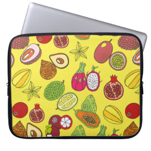 Housse Pour Ordinateur Portable Motif sans couture dessinée à la main avec exoti