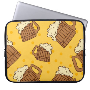 Housse Pour Ordinateur Portable Motif sans joint avec Mugsbeer en mousse de bois,