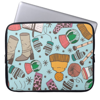 Housse Pour Ordinateur Portable Motif Sketch Doodle de mode hivernale