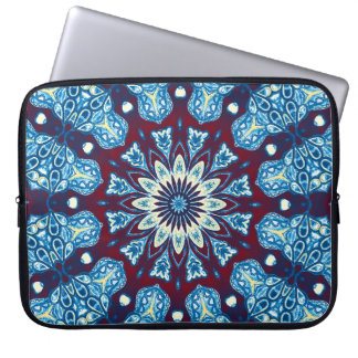 Housse Pour Ordinateur Portable Motif symétrique coloré d'aquarelle fondue. V