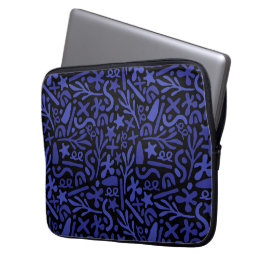 Housse Pour Ordinateur Portable motif transparent abstrait bleu
