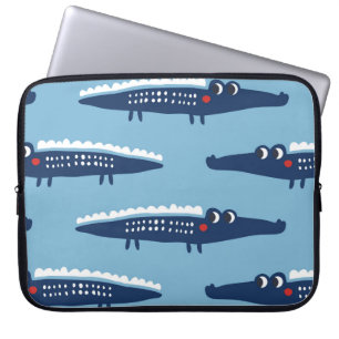 Housse Pour Ordinateur Portable Motif transparent avec crocodiles