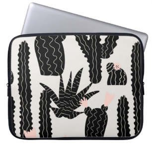 Housse Pour Ordinateur Portable Motif transparent avec illustration cactus