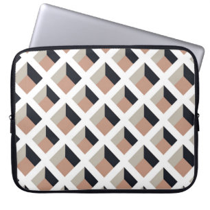 Housse Pour Ordinateur Portable Motif transparent en treillis blanc