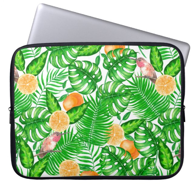 Housse Pour Ordinateur Portable Motif tropical, colibris II (Devant)