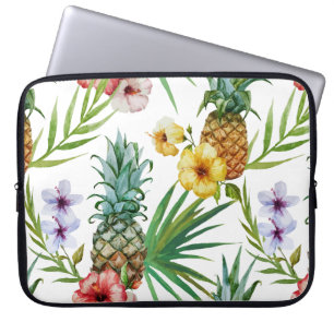 Housse Pour Ordinateur Portable Motif tropical d'ananas d'aquarelle de thème