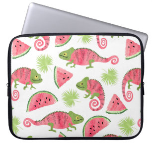 Housse Pour Ordinateur Portable Motif tropical sans couture avec cha d'aquarelle m