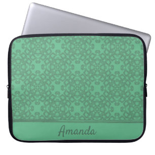 Housse Pour Ordinateur Portable Motif vert menthe personnalisé