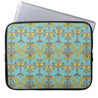 Housse Pour Ordinateur Portable Motif vintage Art Nouveau sans faille. paroi vinta