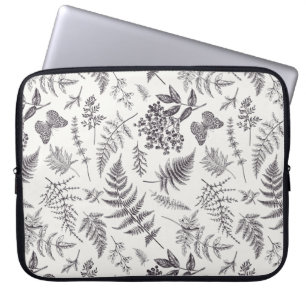 Housse Pour Ordinateur Portable Motif vintage Botany et Papillon