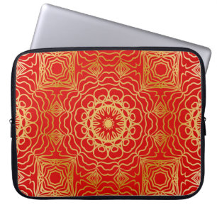 Housse Pour Ordinateur Portable Motif vintage sans couture avec fleurs abstraites