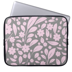 Housse Pour Ordinateur Portable motif vintage sans couture avec fleurs roses et le