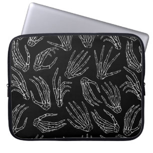 Housse Pour Ordinateur Portable Motif vintage sans couture dessiné à la main. L'os