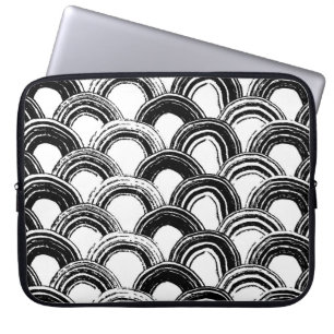 Housse Pour Ordinateur Portable motif vintage sans soudure avec brosse sèche arché