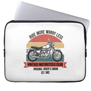 Housse Pour Ordinateur Portable Moto Club Est vintage. 1982