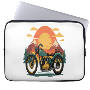 Housse Pour Ordinateur Portable Moto Moto Retro Vintage Sunset