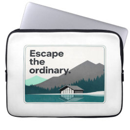Housse Pour Ordinateur Portable Mountain Lake Adventure Quote Art