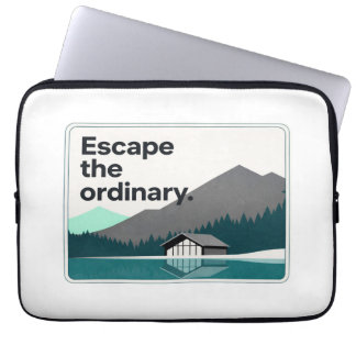 Housse Pour Ordinateur Portable Mountain Lake Adventure Quote Art