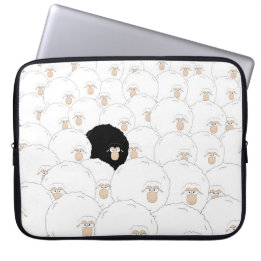 Housse Pour Ordinateur Portable Moutons noirs