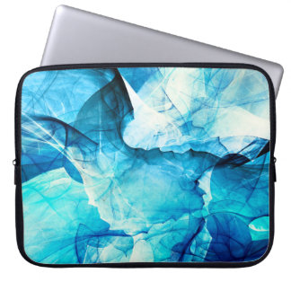 Housse Pour Ordinateur Portable mouvement bleu Abstrait : composition fractale.