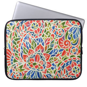 Housse Pour Ordinateur Portable Multicolore Paisley Imprimer Motif Batik