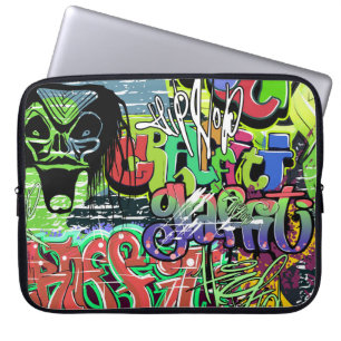 Housse Pour Ordinateur Portable Mur de graffitis : Hip hop urbain