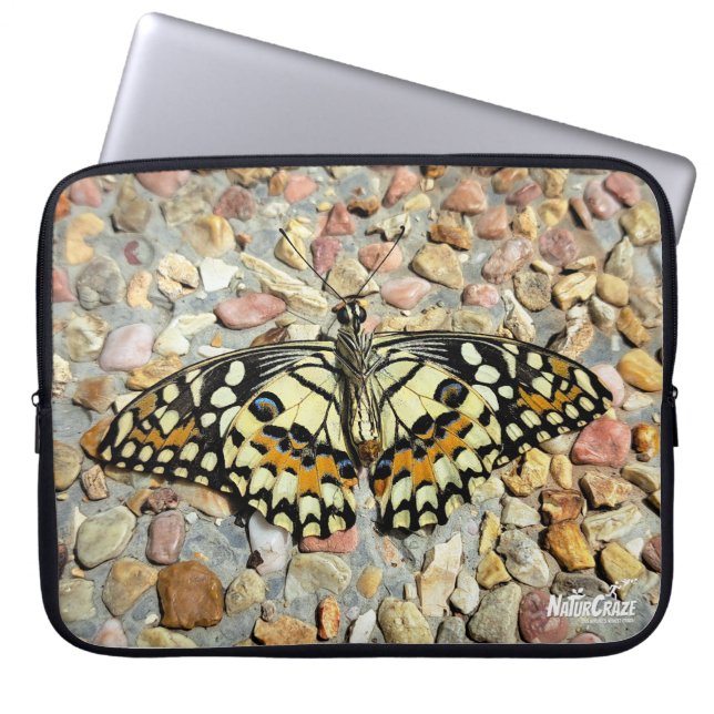 Housse Pour Ordinateur Portable NaturCraze Beau Papillon (Papillon de chaux) (Devant)