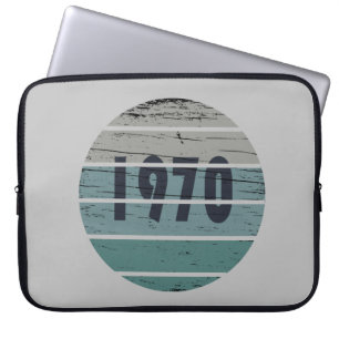 Housse Pour Ordinateur Portable Né en 1970 cadeau d'anniversaire vintage