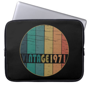 Housse Pour Ordinateur Portable Né en 1971 cadeau d'anniversaire vintage